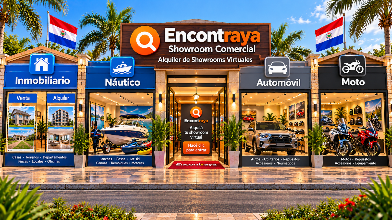 Showroom comercial Encontraya: Inmobiliario, Náutico, Automóvil y Moto